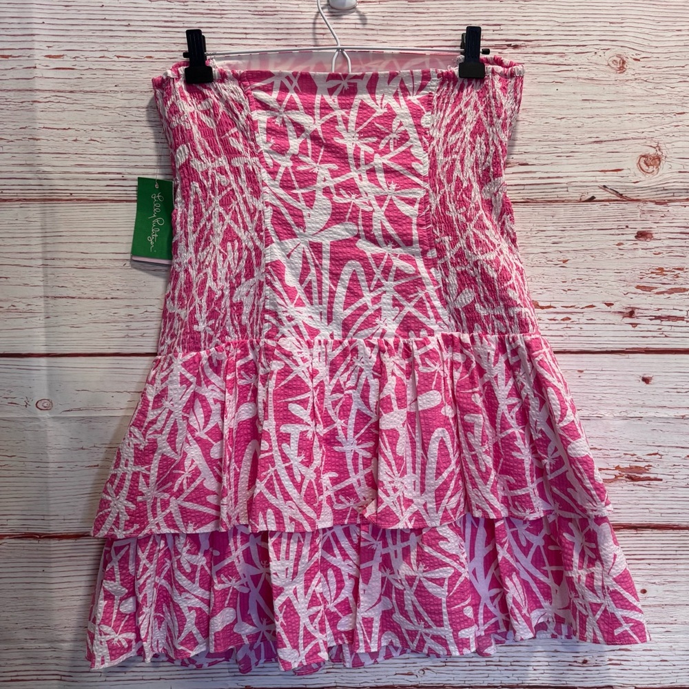 NWT Lilly Pulitzer Elinor Dress in Hotty Pink Light My Fire Sz L - Picture 12 of 14